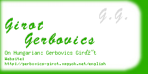 girot gerbovics business card